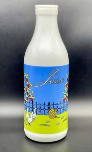 Vintage Milchglas Carlton Saftflasche Apfelbäume Enten Katze - Bild 1 von 14