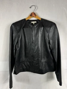 Yvonne & Marie Lamm Lederjacke schwarz Damen Gr.6 Langarm Reißverschluss RN# 90178 - Bild 1 von 12