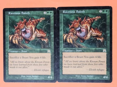 ONS Onslaught Baloth the Greedy MTG Card Set of Two English Condition Used - Image 1 of 2