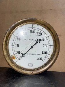 Antique U.S Guage Co Steam Pressure Train Steampunk Mancave Vintage Brass  - Picture 1 of 15