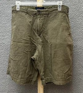 Jachs New York Shorts Mens 38 Linen Blend Olive Green - Picture 1 of 15