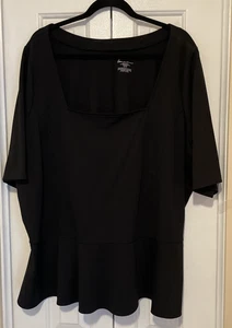 Lane Bryant Plus Size Black Top Women's Size 26/28 - Picture 1 of 3