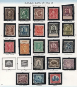 US 1922-1925 SCOTT #551/573 JUEGO DE 21 COMO NUEVO TODO NUNCA ARTICULADO EXCEPTO EL 4¢ y 8¢ - Imagen 1 de 1