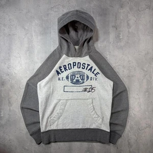 Y2K Grey Aeropostale Grunge Boxy Skater Hoodie - Picture 1 of 6