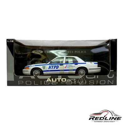 🇺🇸AUTOart 1998 Ford Crown Victoria NYPD Police Car 72703 1:18 GS🇺🇸 - Image 1 of 4