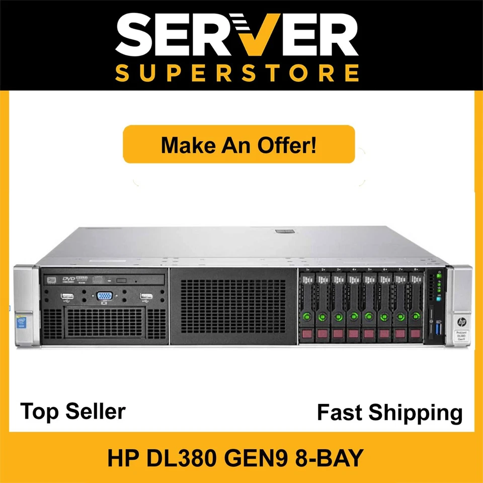 Servidor HP ProLiant DL380 G9 2x E5-2680 V3 -24 núcleos P440ar 32 GB RAM 2x 1,2 TB SAS Foto 1 de 4
