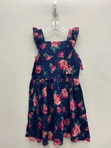 zunie SIZE 14/16 Navy Pink/Green Flowers Sleeveless Girl's Dress - Picture 1 of 2