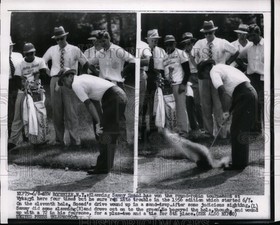 1956 Press Photo Sam Snead in New Rochelle NY round robin golf - nes49192