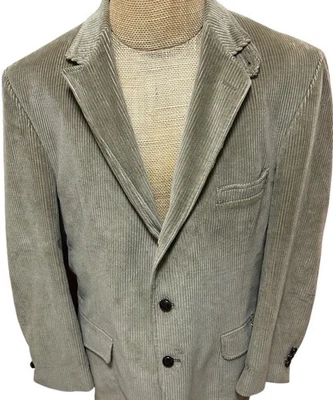 Orvis Blazer 46R  Tan Brown Corduroy Elbow Patch Sports Coat Jacket USA Vintage - Image 1 of 4