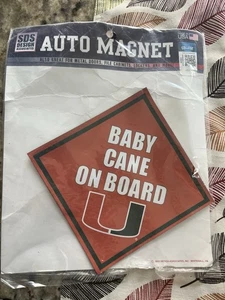 Baby On Board Magnet for Car New Miami Hurricanes College Football - Bild 1 von 1