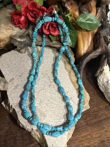 34. Jay King DTR 925 Sterling Silver  Turquoise  Bead Beaded Long Necklace 36" - Picture 1 of 14