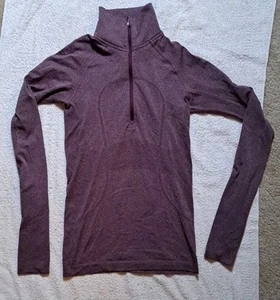 Lululemon Swiftly Tech Long Sleeve Shirt Womens Purple Zip Pullover Run Size 4 - Picture 1 of 9
