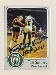 TOM Satch SANDERS Autogramm BOSTON CELTICS Basketball HOF Custom Card signed - Bild 1 von 2