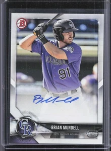 2018 Bowman #PA-BMU Brian Mundell Prospect Auto - Picture 1 of 2