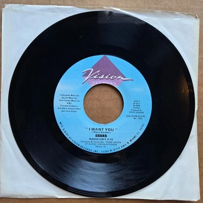 SHANA I Want You/Remix ELECTRONIC FREESTYLE 45 7" Record Vinyl - Image 1 of 2