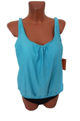 Octopus 2tlg Tankini L 42/44 B Träger Tank Top & Slip Bademode Badeanzug blau - Bild 1 von 4