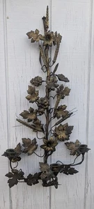 Antique old Italian Tole wall candle scone rare gilded metal Italy Hollywood - Picture 1 of 14