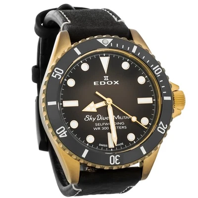 Edox SkyDiver Bronze Black Ombre Dial Automatic Men's Watch 80115 BRZN - Image 1 of 3