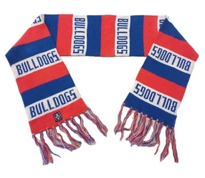 Footscray Bulldogs Años 80 De Colección VFL Bufanda Western Bulldogs AFL Bar Rayas - Imagen 1 de 3