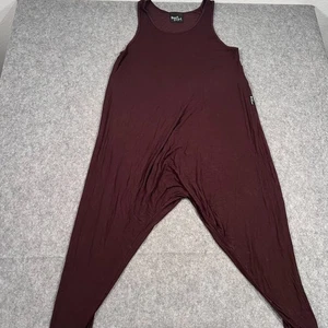 Momper Romper Sleeveless Ultra Soft Drop Crotch Harem Jumpsuit Boho Pockets XS - Picture 1 of 7
