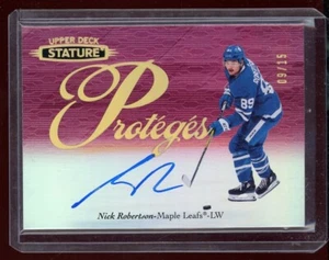 2020-21 Upper Deck Stature Proteges Autographs Red #P40 Nick Robertson 9/15 - Picture 1 of 2