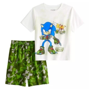 Conjunto de pijama y pantalones cortos manga corta Sonic Hedgehog Prime para niños talla 8 Sega - Imagen 1 de 1