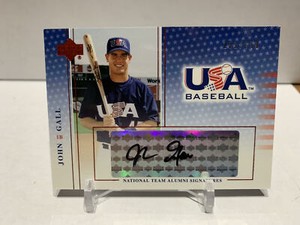 John Gall 2005 USA Baseball National Team Alumni Signatures Black Ink /360