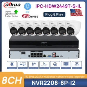 Dahua 8CH AI 4K NVR CCTV Security System 4MP IP Camera Full color Mic Lot PoE US - Picture 1 of 23
