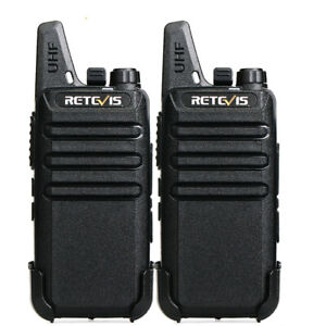 Retevis RT22 UHF Walkie Talkies CTCSS/DCS VOX 2W Two Way Radios for Family(2pcs)