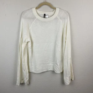 Suéter H&M DIVIDIDO Crema Cuello Redondo GRANDE Pullover Manga Acampanada Boho F83 - Imagen 1 de 7