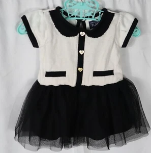 Vestido Tutú Suéter Blanco y Negro 0-3 Meses Lugar Niños Bebés Niñas - Imagen 1 de 4