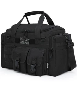 Tactical Saxon Holdall Black 35 Litre Security Cadet Work Police Mens Duffle Bag - Picture 1 of 4