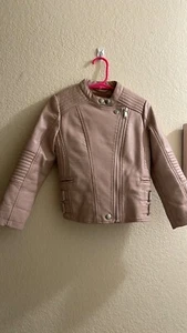 biker jacket girls, kids, size 5, outerwear, outdoor, everyday wear  - Picture 1 of 6