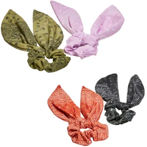 Urban Classics Bandana Print Scrunchies With XXL Bow 2-Pack Haarband Stirnband - Picture 1 of 7