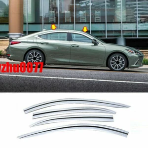 For Lexus ES 350 300h 2019-20 ABS Chrome Window Visor Vent Shades Sun Rain Guard - Picture 1 of 12