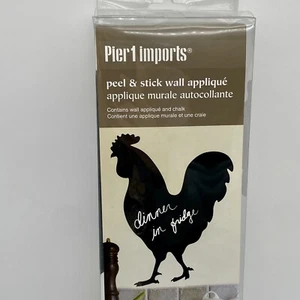 Pier 1 Imports Peel and Stick Wall Applique Chalkboard Accent Chicken Farmhouse - Picture 1 of 9