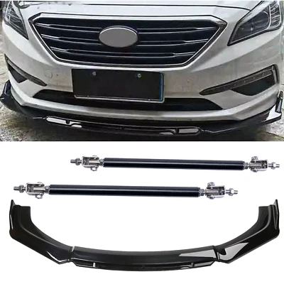 Front Bumper Lip Car Splitter Spoiler Boby Kit Glossy Black For Hyundai Sonata - Image 1 of 4