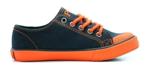 POLO RALPH LAUREN 990726C CHANDLER Yth`s (M) Navy/Orange Canvas Lifestyle Shoes - Picture 1 of 7