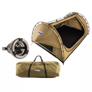 Adventure Kings Big Daddy Deluxe Double Swag + Canvas Bag + 2in1 LED Light & Fan - Picture 1 of 12