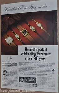 1947 Elgin Watch advertisement, wristwatch photos - Picture 1 of 3
