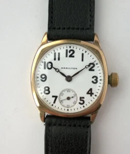 HAMILTON 985 Mans 19 Jewel Vintage RAILROAD 10KGF Manual Wind Wristwatch 0s 19j - Picture 1 of 19