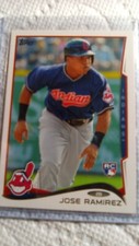 Jose Ramirez (RC)  2014 Topps BASEBALL Rookie Card #424 Cleveland Indians