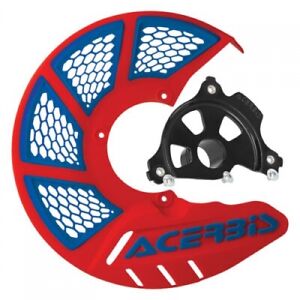 Acerbis X-Brake Vented Front Disc Cover with Mounting Kit Red/Blue with Black