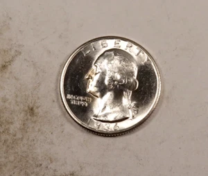 Cuarto de dólar Washington 1936 * gema BU++ * 90 % plata * ¡del rollo original! * XQ701 - Imagen 1 de 2