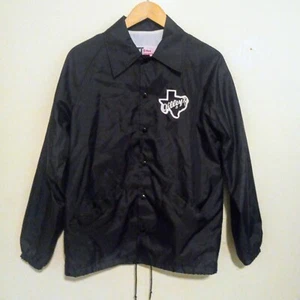 Vintage Gilley’s Black Nylon Jacket-Small-Pockets-Lined-Texas-Rhinestone Cowboy - Picture 1 of 10