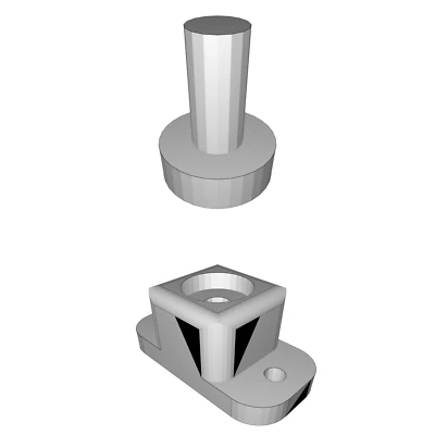 Bein und flexibles Fußpad für Kossel Mini OpenBeam 3D Drucker Bodenschienenhalterung - Bild 1 von 3