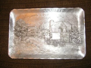 Vintage Wendell August Forge handgefertigter Amish Buggy Farm Sense Tablett - Bild 1 von 2