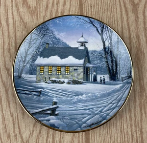 Franklin Mint Heirloom Plate Winter School Days Limited Edition Collectors Plate - Picture 1 of 4