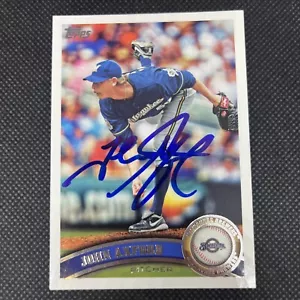 John Axford Milwaukee Brewers signiertes Auto 2011 Topps Karte #591 ~ COA - Bild 1 von 3