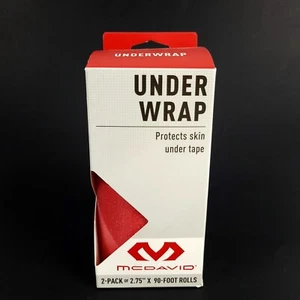 McDavid Under Wrap Sports Skin Protector Under Tape Scarlet 2 Pack 2.75" x 90ft  - Picture 1 of 5